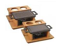Paderno 44225-22 Grill-Platte mit Service-Holzbrett