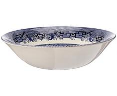 Churchill Blu Weiden Mint Salatschüssel, 24 cm, Keramik, Mehrfarbig, 24 x 24 x 8 cm