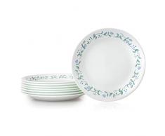 Corelle Classics splitterfeste Speiseteller und Schüsseln, 8 Stück Appetizer Plates 8-Piece Landhaus