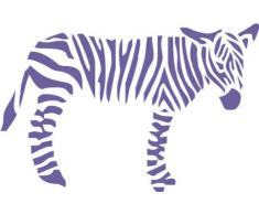 INDIGOS 4250380595405 Wandtattoo W056 Zebra Afrika 80 x 52 cm, violett