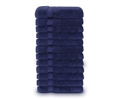 12 Türkische Baumwolle Dobby Bordüre Eco freundlichem Gesicht Handtuch/Waschlappen Set by turkuoise Türkisches Handtuch navy