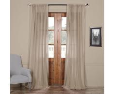 halben Preis Drapes shflnch-m020 Leinenoptik Sheer Vorhang, 50 x 108, Vintage Pfingstrose