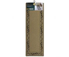 JVL 01-206 Läufer Elegance, 50 x 150 cm, Polyester, beige, Einheitsgröße
