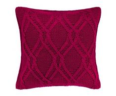 Modern Heirloom Collection 24PK255C18SQ Kopfkissen mit Zopfmuster, 45,7 x 45,7 cm, Rot