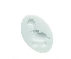 silikomart 71.370.00.0096 Backform für Kuchen SLK270 Giraffe, Silikon, Weiß