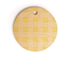 Society6 Monika Strigel Gingham – Sunny Yellow Schneidebrett, 40,6 x 26,7 x 1,3 cm, 1,3 kg, mehrfarbig 11.5 x 11.5 mehrfarbig