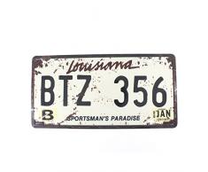 15,2 x 30,5 cm Vintage Feel Rustikal Home, Bad und Bar Wand Decor KFZ Nummernschild Souvenir Metall blechschild Schild