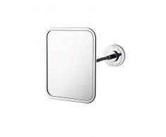 RIDDER Comfort Kosmetikspiegel mit Saugnapf, Edelstahl, Silber, ca. 150 x 230 x 130 mm