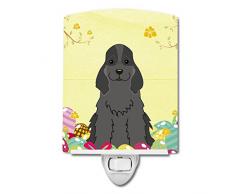 Carolines Treasures Nachtlicht, Ostereier, Cocker Spaniel, Keramik, Schwarz, 15,2 x 10,2 cm, Mehrfarbig