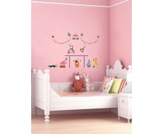 Ambiance-Live Wandtattoo grünes Bam und Vogel