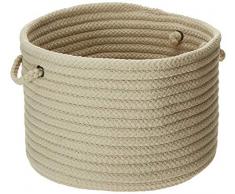 Simply Home Korb, Leinen, 35,6 x 35,6 x 25,4 cm