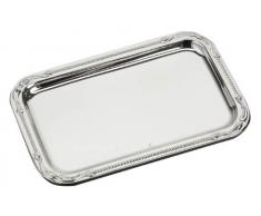 Vinard Tablett, rechteckig Perlen, Silber, 20 x 20 x 3 cm