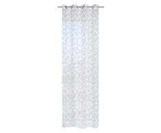 Home Fashion Ösenschal Leinenstruktur Scherli, Polyester, Grau, 245 x 140 cm