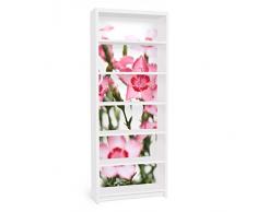 Apalis 90786 Möbelfolie für Ikea Billy Regal - Pink Flowers, gröÃe 2 mal, 94 x 76 cm