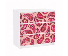 Apalis 91653 MÃ¶belfolie fÃ¼r Ikea Malm Kommode FrÃ¶hliches Paisley Design, grÃ¶Ãe 3 mal, 20 x 80 cm