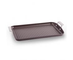 Valira 4675/25 Aire Induktion Keramik Grill Pfanne mit Griffen 35 x 24 cm, schwarz
