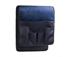 BCP Schwarz Farbe Samt Sofa Couch Stuhl Armlehne Soft Caddy Veranstalter Halterung für Fernbedienung, Handy, Buch, Bleistift Dunkelblau