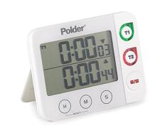 Polder Digitales Ofenthermometer, Dual Digital Timer, weiß
