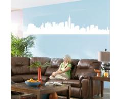 INDIGOS WG10506 Wandtattoo w506 Skyline New York Wandaufkleber 80 x 18 cm, weiß