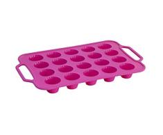 IDELICE CU540 753A Backform für 20 Mini-Kuchen Silikon Rahmen gestärkt, 37,1 x 23 x 3 cm