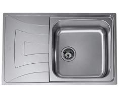 Teka TEK-115120004 MAX 79 1C 1E SF Aufsatzwaschbecken rechteckig Edelstahl 18/8 Edelstahl
