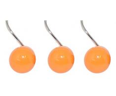 Daniel s Bath & Beyond 12-teilig rund Ball Dusche Haken, orange, 50,8 x 81,3 cm/50,8 x 50,8 cm/40,6 x 50,8 cm