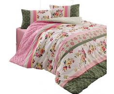 Gold Case Ranforce Serie Schmusetuch Set, hergestellt in der Türkei, 100% Baumwolle/Ranforce, Baumwolle, W/O Comforter Anna Pink, International Single Size
