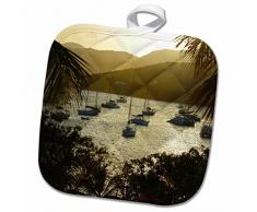 3dRose Topflappen, weiß, 20,3 x 20,3 cm