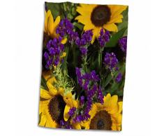3D Rose Braut Blumen Sonnenblumen Lila Statice-Li05 Len0000-Lisa S. Engelbrecht Handtuch Sporthandtuch 15x22