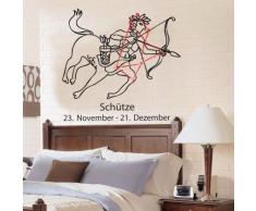 INDIGOS 4052166061582 Wandtattoo w386 Schütze - Sternzeichen Wandaufkleber 120 x 112 cm, gelb