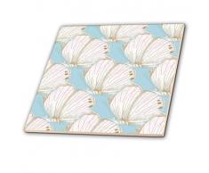 3dRose CT 164518 _ 1 Pretty weiß Schmetterlinge in a blau Sky-Ceramic Fliesen, 4-Zoll