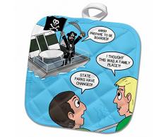 3dRose Topflappen, weiß, 20,3 x 20,3 cm