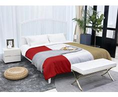 ArtVerse NFS San Francisco Football Stripes Schmusetuch, Mikrofaser, King Size, 104 x 88 cm, Weiß