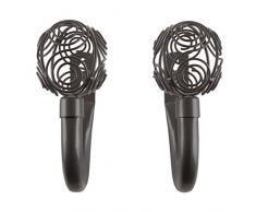 Lavish Home Raffhalter für Gardinen Kreis Bronze