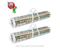 Elf Stor 1076 Geschenkpapier und Geschenkpapier, Aufbewahrungstasche für 101,6 cm Rollen, 2 Stück