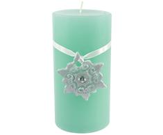 Magic Candle World Candles Lotus Stumpenkerze. Handbemalte Sterne mit Kristallen verziert. Winterkerze, Advent, Adventskranz, Weihnachts Deko.