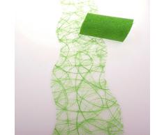 Deko AS GmbH Sizoweb Tischband Wellenschnitt hellgrün 12,5 cm Rolle 25 Meter 64W 007-R