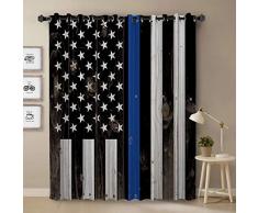 Sonnenblumen-Vorhänge, helle Sonnenblume auf rustikalem Holz, Landhaus-Motiv, Vorhänge für Schlafzimmer, Verdunkelungsvorhang, für Wohnzimmer, wärmeisoliert, mit Ösen, 132,1 x 58,4 cm 52 x 63 Flag-001tsr8660