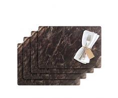 Westmark Tischsets, 4 StÃ¼ck, 43,5 x 30 cm, PET Kunststoff, Schwarz, Saleen Edition: Marmor, 01029019150