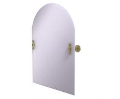 Allied Brass Frameless Arched Top Tilt Mirror with Beveled Edge Wandspiegel, Messing unlackiert