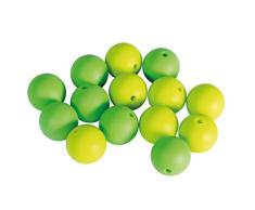 Rayher 14869426 Silikonperlen, Grün-Töne, 15 mm ø, Beutel 14 Stück, für versch. Baby-Accessoires wie Schnullerketten, Kinderwagenketten, Greifringe etc.