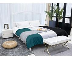 ArtVerse NFS Philadelphia Football Stripes Schmusetuch, Mikrofaser, King Size, 104 x 88 cm, Weiß