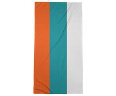 ArtVerse NFS Miami Football Stripes Strandtuch – Mikrofaser, 36 x 72 cm, Aqua Accent