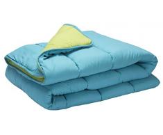 Pikolin Home rf03260pk180tur Bettdecke/Bettbezug, wendbar, Daunen, Herbst, 300 gr/m², 105, Baumwolle, Türkis, Einzelbett, 220.0 X 150.0 x 3.0 cm