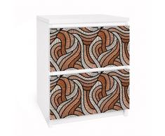 Apalis 91094 Möbelfolie für Ikea Malm Kommode - Selbstklebe Holzschnitt, gröÃe 2 mal, 20 x 40 cm, braun