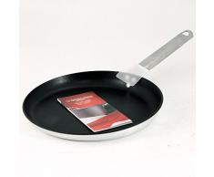 Agnelli Pentole Crepes Pfanne für Crépes, aus Aluminium, mit Griff aus Edelstahl, Silber
