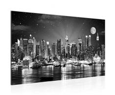 Bilder New York City Wandbild Vlies - Leinwand Bild XXL Format Wandbilder Wohnzimmer Wohnung Deko Kunstdrucke Grau 1 Teilig - MADE IN GERMANY - Fertig zum Aufhängen 605214c