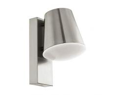 EGLO connect Außen-Wandlampe Caldiero-C, Smart Home Außenleuchte, Wandleuchte aus Edelstahl und Kunststoff, Farbe: Silber, weiß, warmweiß, dimmbar, IP44