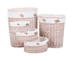 Creaciones Meng Körbe für Kleidung und cuevanos Ovala. Weide Buff Set 5-teilig