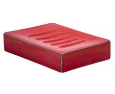 Ridder Chichi Seifenschale, Keramik, rot, ca. 13,2 x 9,2 x 3 cm